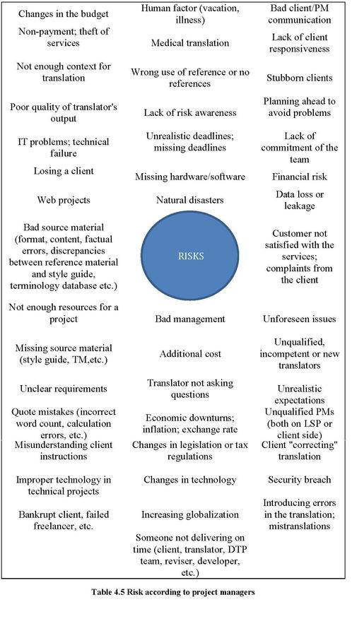 Risks for project managers